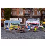 Food Trucks lot de deux caravanes aménagées - Vollmer 45144 - HO 1/87