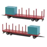 Set of trailers I FALLER 140480 - HO 1 : 87 - EP IV