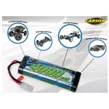 Batterie NiMH 7,2V 4000mAh Race avec connecteur Tamiya - CARSON 500608225