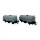 Set of 2 3-axle tank wagons - Jouef HJ6248 - HO 1/87 - SNCF - Ep IV - 2R