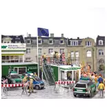 Ensemble de 4 escaliers métalliques Busch 7758 - HO 1/87 - 15 marches