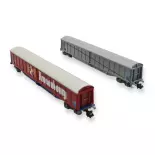 Wagons à parois coulissantes Hobbytrain H23442 - N 1/160 - SNCF