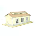 Locomotive shed PLM - Wood modelism 105003 - HO 1/87 - 260 x 100 x 115 mm