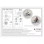 Coffret Expert Magnorail BF-2 - HO 1/87ème - avec 2 cyclistes