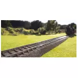 Rail courbe R9 12,1° Trix 62912 - Rayon 1114,6 mm - HO : 1/87 - Code 83 - Voie C