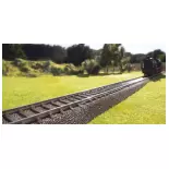 Gebogen rail R9 12,1° Trix 62912 - Straal 1114,6 mm - HO : 1/87 - Code 83 - Spoor C