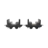 Set di 2 vagoni passeggeri in legno Minitrains 5186 - HOe 1/87