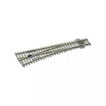 Weiche links - Peco SL96 - Insulfrog - HO 1/87 - Code 100 - R 914 mm - 12° - 219 mm