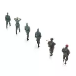 Prisonniers de guerre de la Wehrmacht & gardes para britanniques - 6 personnages - ARTITEC 5720008 - 1/72