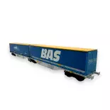Containertragwagen Sggmrss 90 "BAS / norfolkline" - Acme 40382 - HO 1/87 - AAE - Ep VI - 2R