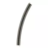 Rail courbe ballasté rayon 396,4 mm 30° Fleischmann 9130 - N : 1/160 - Code 80