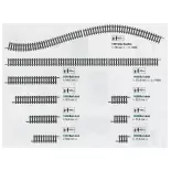 Rail droit - Minitrix 14909 - 33.6 mm - N : 1/160 - code 80