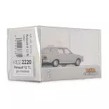 Renault 12 TL auto in metallic grijze kleurstelling SAI 2220 - HO : 1/87 -