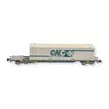 Wagon porte-conteneur 60' "CNC" beige Arnold HN6459 SNCF - N 1/160 - EP V