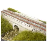 Petit pont-rail pour une voie - Bois Modélisme 109014 - HO 1/87