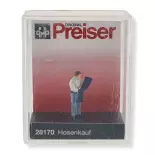 A man buying PREISER 28170 trousers - HO 1/87