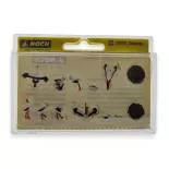 Pack of 11 storks and 2 nests - Noch 15776 - HO 1/87