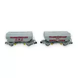 Set di 2 carri per cereali - Ree Models NW-317 - N 1/160 - SNCF - Ep IV - 2R