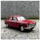 1968 Peugeot 204 berline in robijnrood SAI 6254 - HO 1/87