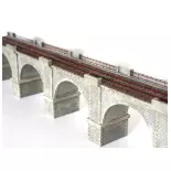 1-track stone viaduct - 165mm Wooden model 109010 - HO 1/87
