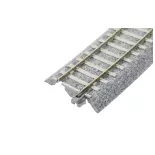 4 rails courbes Unitrack (R790-22.5PC) CS 22,5 degrés - Kato 2-251 - HO 1/87