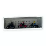 Pack de 3 Motocyclistes sur Hercules - Figurine - PREISER 10081 - Échelle HO : 1/87ème