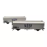 Set 2 wagons réfrigérants STEF - Ls Models 30235 - HO 1/87 - SNCF - EP III