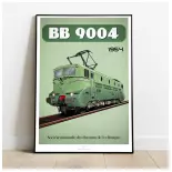Poster Locomotive BB 9004 - 1954 - SNCF - 800Tonnes 8TBB9004 - A2 42.0 x 59.4 cm
