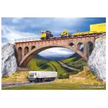 Modello di ponte ferroviario in mattoni Vollmer 42549 - HO 1/87