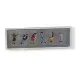 Pack de 6 Personnages assis - Figurine - PREISER 10021 - Échelle HO : 1/87ème