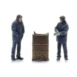 Ouvriers de la voie avec barillet de combustion - ARTITEC 5160043 - N 1/160
