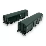 Set of 2 Dqd2m type vans - Models World 30305 - HO 1/87 - SNCF - Ep III - 2R