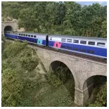 Set of 4 TGV EuroDuplex Marklin 37793 - HO 1/87 - SNCF - EP VI - 3 Rails