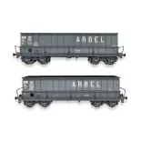 Set de 2 Waggons tombereaux DMH Arbel - Ls Models 31115 - HO : 1/87 - SGW - EP IV V