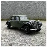Coche Citroën Traction 11A 1935 verde / negro - Sai 6165 - HO 1/87