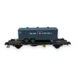 BOURGEY-MONTREUIL vagón UFR de dos vagones y remolque - Ree Modèles WB-619 - HO 1/87 - SNCF - Ep III - 2R