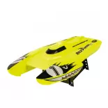 Catamaran Race Shark FD 2,4G 100% RTR - Carson 500108029 - Échelle universelle - Jaune