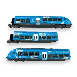Doppeltriebwagen AGC B81661 / B81662 Auvergne Rhône Alpes - LS Models 10089S - HO 1/87 - SNCF - Ep VI - Digitaler Sound - 2R