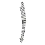 Aiguillage long courbe à gauche BWl9/10 Roco 42476 - R9 826,4 mm- 30° - HO : 1/87 - Code 83