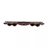 Wagon porte-conteneurs Sgmmnss Touax n°37 84 459 4 049-7 - PT Trains 100206 - HO 1/87e