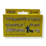 Pack XL 37 figures "Shepherd, dog and sheep" NOCH 16162 - HO 1/87