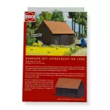 Wooden barn with large double gates BUSCH 1900 - HO 1/87