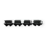 Lot de 4 wagons bennes, 2 avec et 2 sans frein