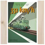 Poster Locomotive BB 9004 Record 1955 - A2 42.0 x 59.4 cm - 331 km/h