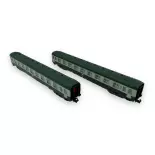 Set of 2 cars DEV AO B9 - Arnold HN4448 - N 1/160 - SNCF - Ep IV - 2R