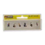 Pack of 6 travellers with cases NOCH 36217 - N 1/160th