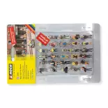 MEGA SET 60 "passers-by and travellers" figurines NOCH 16070 - HO 1/87