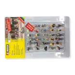 MEGA SET 60 figurine "passanti e viaggiatori" NOCH 16070 - HO 1/87