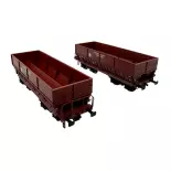 Set of 2 "Forges de Clabecq" ore wagons LS Models 32082 - SNCB - HO 1/87 EP III