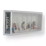 Pack 7 figurines multi générationnelle Preiser 10536 - HO 1:87